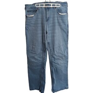 No Limbits Adaptive Lightwash Jeans Zip to‎ Knee Size 16x32 Reinforced Knee